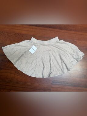 NWT Beige Knit Flared Skater Skirt